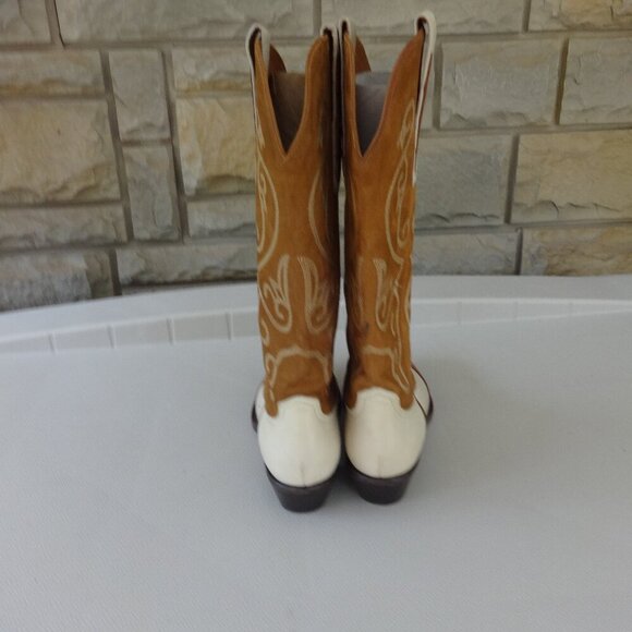 Nine West Western boots women's size 5.5M, 3 tone leather, pointed toe, quality - Picture 3 of 15